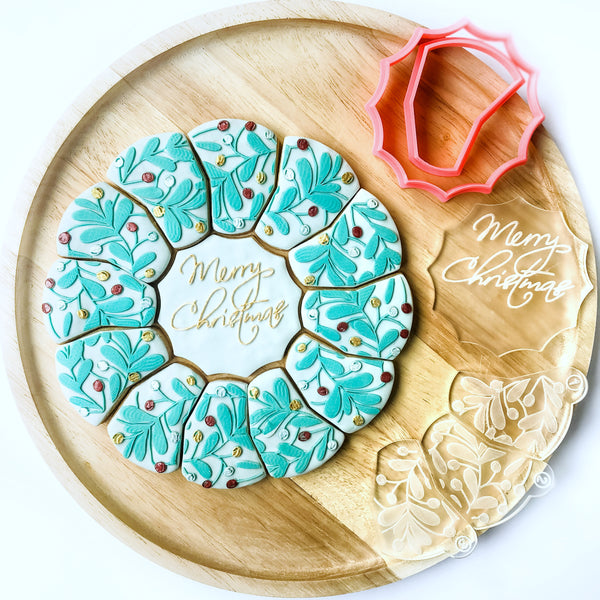 Christmas Wreath Platter Cutter & Debosser Set (Bikkie Smalls)