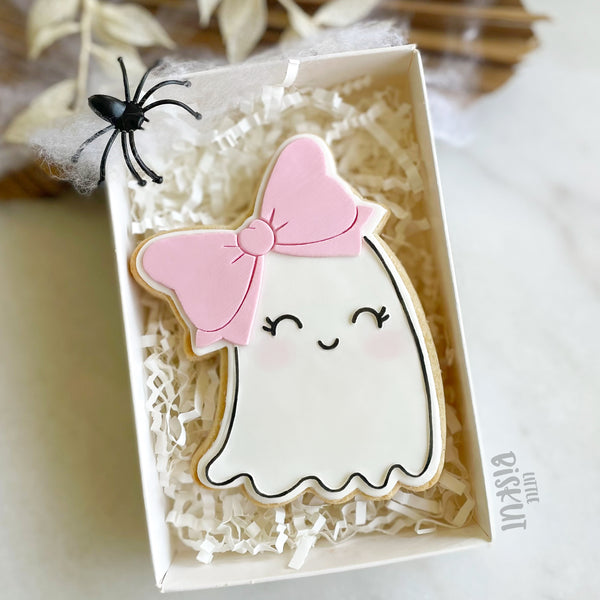 Ghost with Bow Cutter & Debosser Set (Little Biskut)