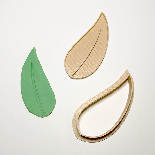 Straight Leaf Cutter & Embosser Set (Little Biskut)