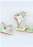 3D Standing Bunny with Egg Holder SET