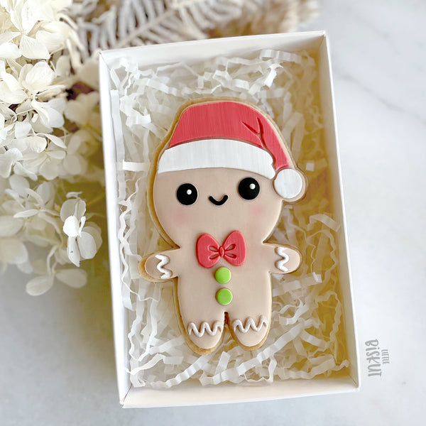 Gingerbread Man with Santa Hat Cutter & Debosser Set (Little Biskut)