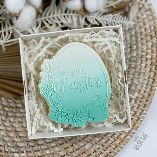 Happy Easter Egg Cutter & Debosser Set (Little Biskut Level Up!)