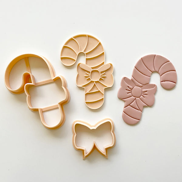 Candy Cane Cutter & Embosser Set (Little Biskut)