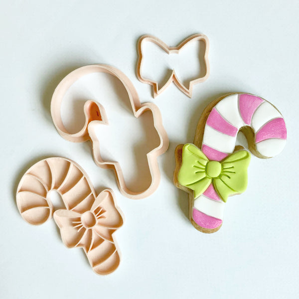 Mini Candy Cane Cutter & Embosser Set (Little Biskut)