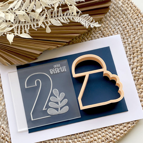 Leaf Number 2 Cutter & Debosser Set (Little Biskut Level Up!)