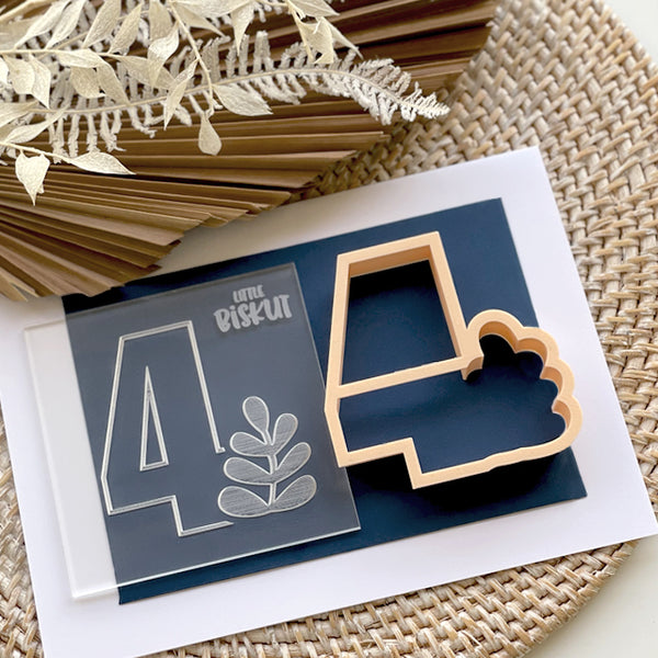 Leaf Number 4 Cutter & Debosser Set (Little Biskut Level Up!)