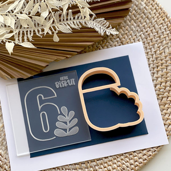 Leaf Number 6 Cutter & Debosser Set (Little Biskut Level Up!)