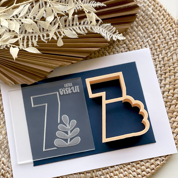Leaf Number 7 Cutter & Debosser Set (Little Biskut Level Up!)