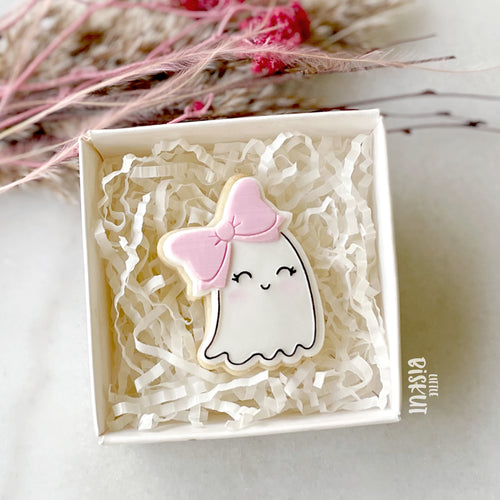 Ghost with Bow Cutter & Debosser Set (Little Biskut)