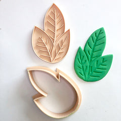 Rose Leaf Cutter & Embosser Set (Little Biskut)