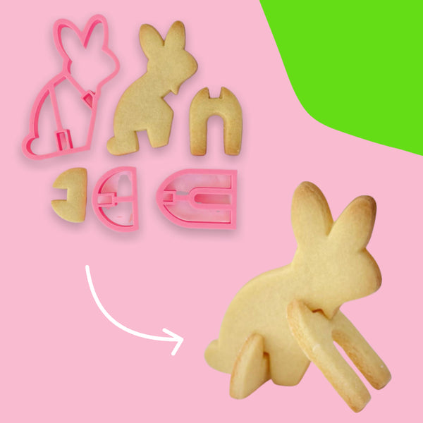 Rabbit 3D Standing Cookie Cutter