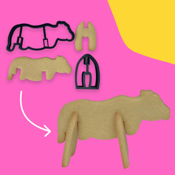 Cow 3D Standing Cookie Cutter