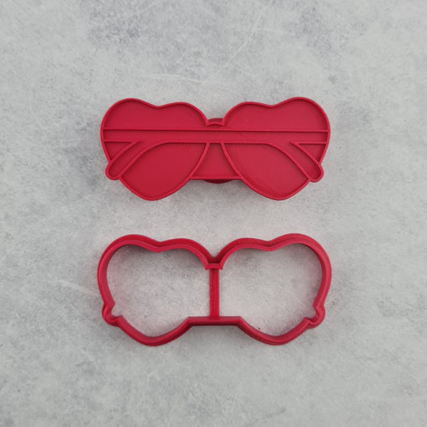 Heart Sunglasses Cutter and Dough Imprint Set (The Confectionist)