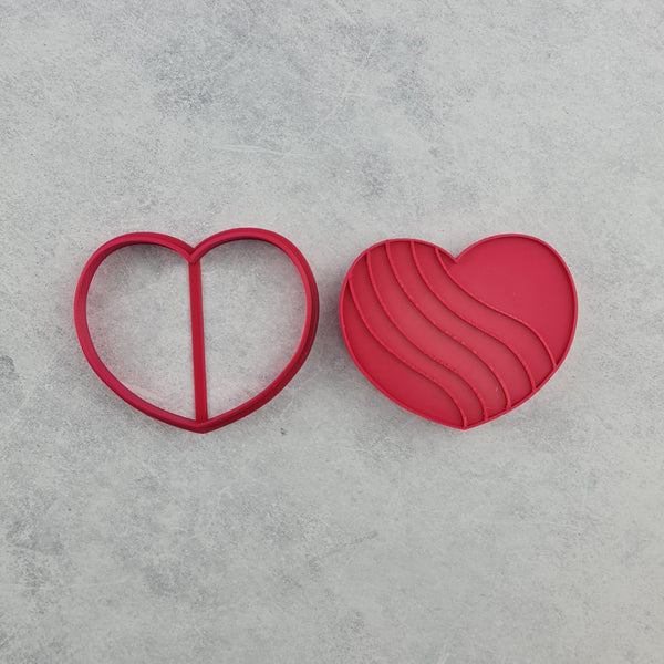 Heart Wave Cutter and Dough Imprint Set (The Confectionist)