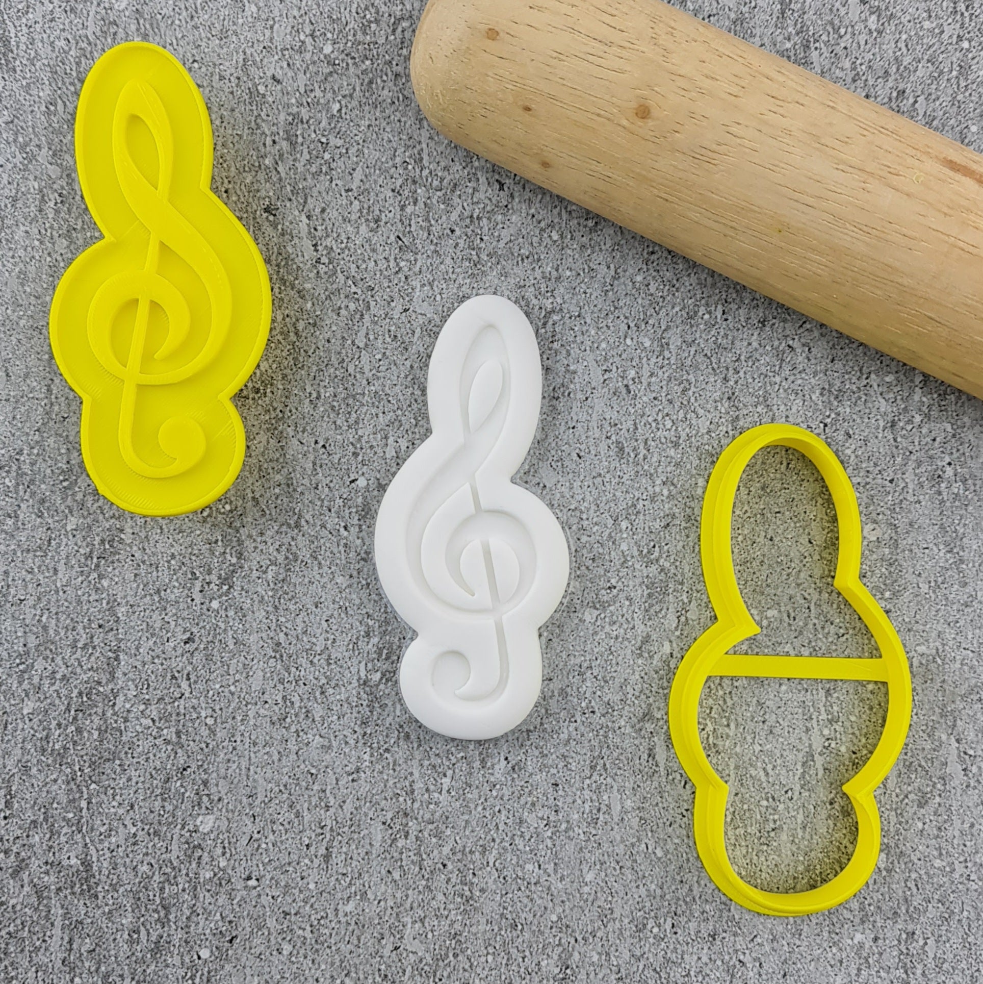 Treble Clef Music Note Embosser & Cutter Set | Custom Cookie Cutters