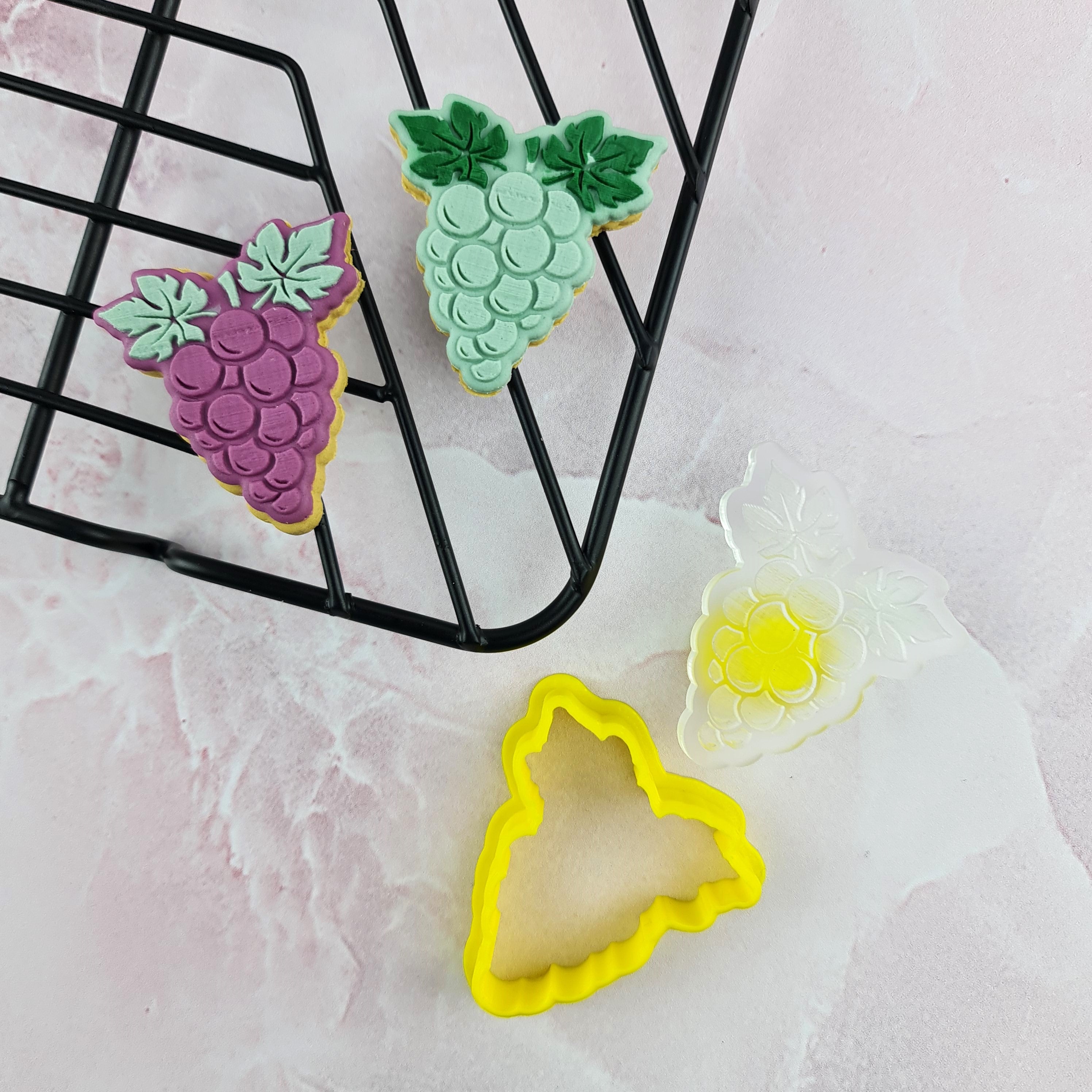 Grapes Mini Cutter & Embosser Set | Custom Cookie Cutters