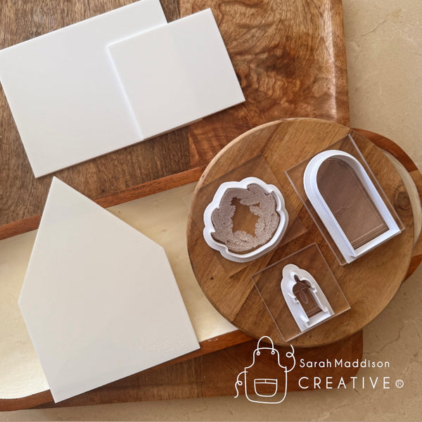 Large Gingerbread House Template Kit + Debosser and Cutter Sets (Sarah Maddison Creative)