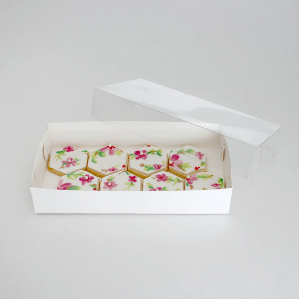 Cookie Box Rectangle 9inch x 4.5inch x 1.5inchH Clear Lid (Single)