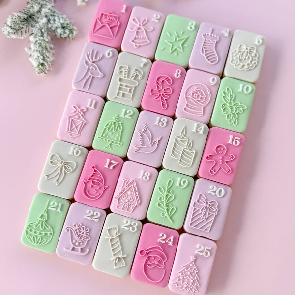 Holly Jolly Advent Cutter & Debosser Set (Little Biskut)