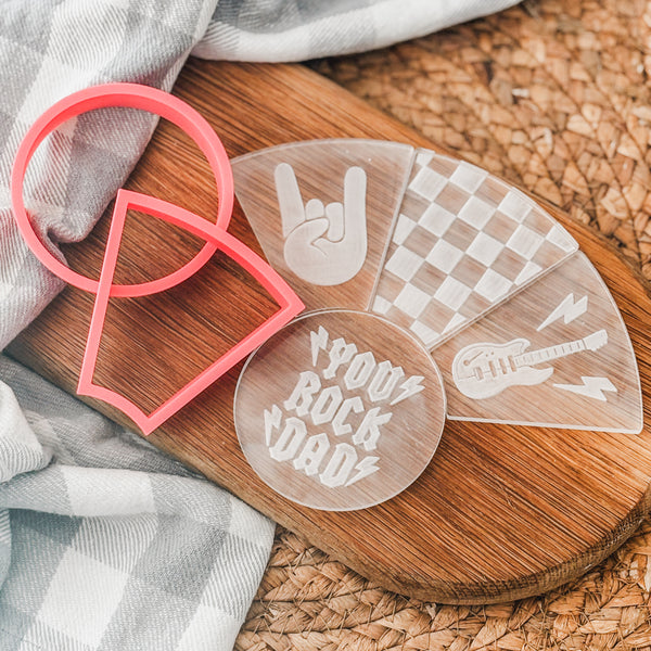 You Rock Dad Platter Cutter & Debosser Set (Bikkie Smalls)