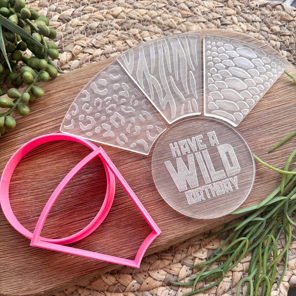 Have A Wild Birthday Platter Cutter & Debosser Set (Bikkie Smalls)