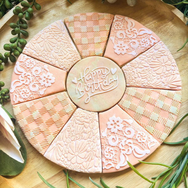 Happy Birthday Platter Cutter & Debosser Set (Bikkie Smalls)