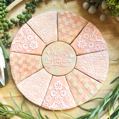 Happy Birthday Platter Cutter & Debosser Set (Bikkie Smalls)