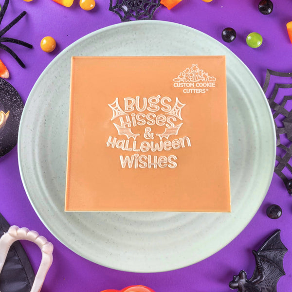 Bugs Hisses & Halloween Wishes Debosser
