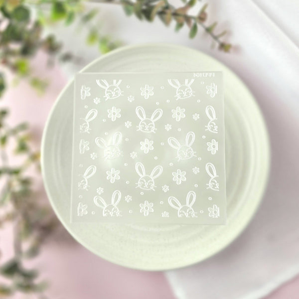 Bunnies & Flowers Pattern Plate