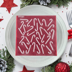 Candy Canes Pattern Plate
