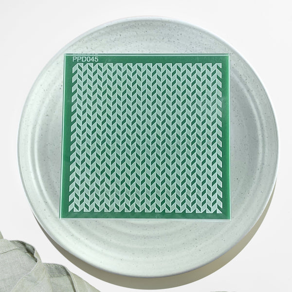 Chevron Pattern Plate