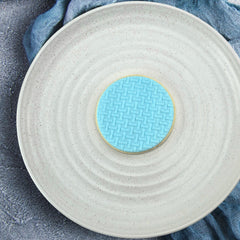 Cross Hatch Bamboo Weave Pattern Plate