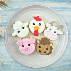 Cute Farm Animals Cutter & Debosser Set