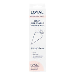 Clear Disposable Piping Bags 15" (10pc) (Loyal)