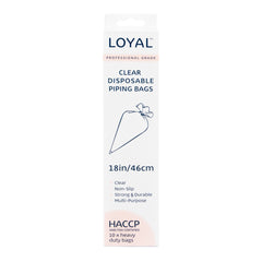 Clear Disposable Piping Bags 18" (10pc) (Loyal)