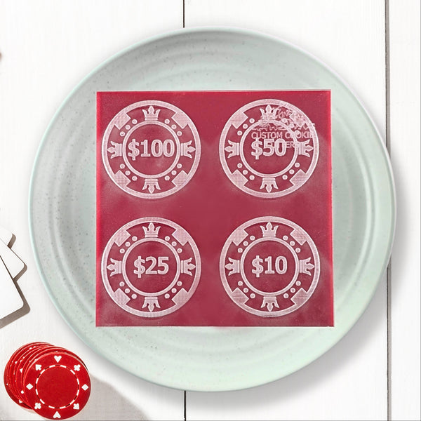 Dollar Amount Poker Chips Mini Debosser