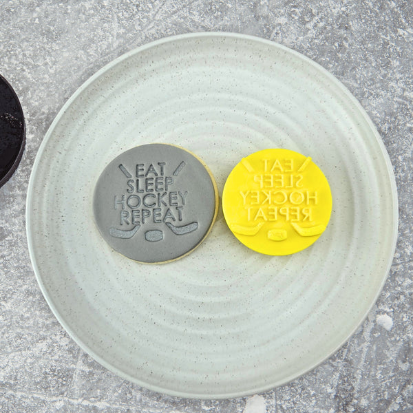 Eat Sleep Hockey Repeat Embosser