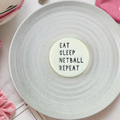 Eat Sleep Netball Repeat Embosser