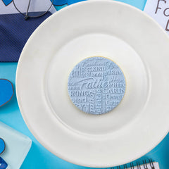 Father Text Collage Pattern Plate