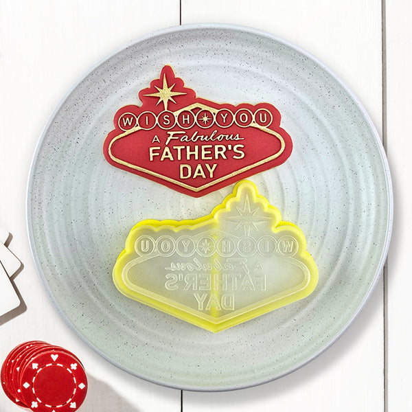 Father's Day Vegas Sign Cutter & Debosser Set