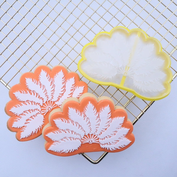 Feather Fan Cutter & Debosser Set