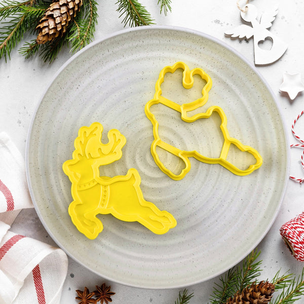 Flying Reindeer Cutter & Debosser Set