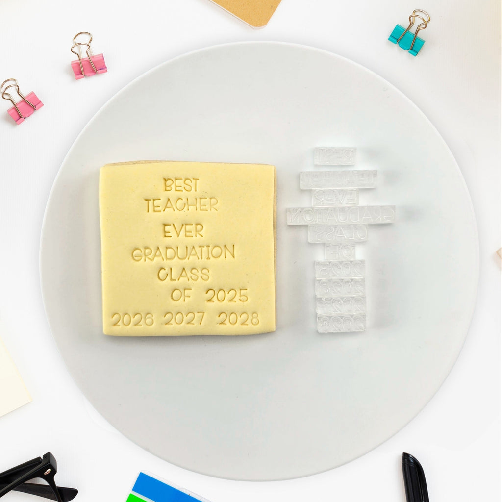 Graduation Mixed Message Embosser Set | Custom Cookie Cutters