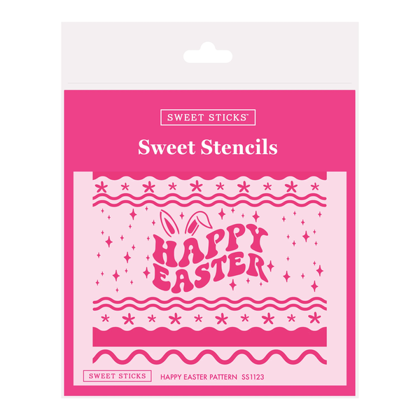 Happy Easter Pattern Stencil (Sweet Sticks)