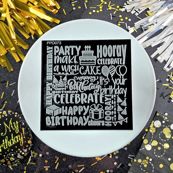 Happy Birthday Pattern Plate