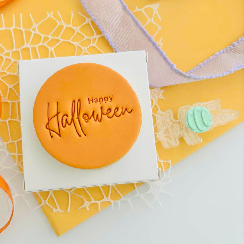 Happy Halloween Text Stamp (SweetP) | Custom Cookie Cutters