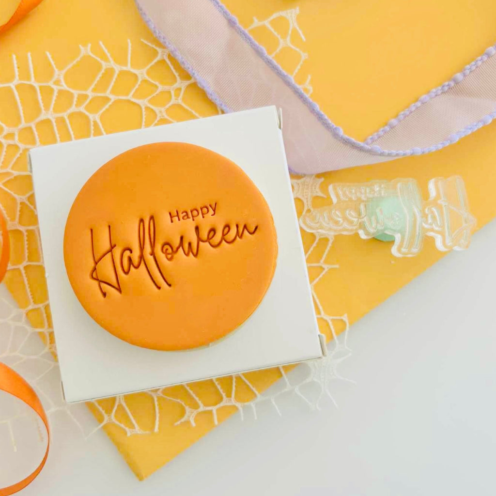 Happy Halloween Text Stamp (SweetP) | Custom Cookie Cutters