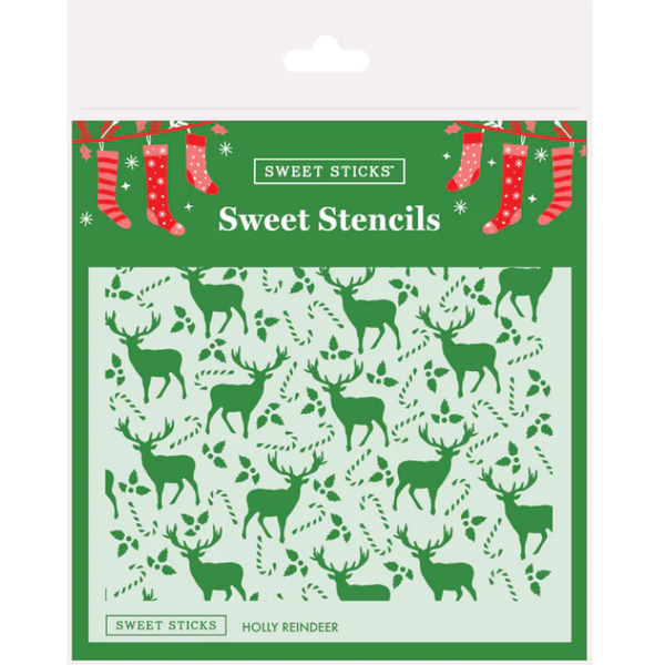 Holly Reindeer Sweet Stencil (Sweet Sticks)