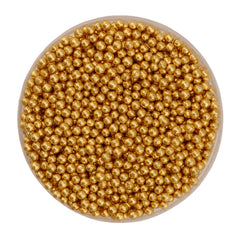 Metallic Gold Pearls (2mm) Sprinkles 30g