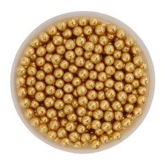 Metallic Gold Pearls (4mm) Sprinkles 30g